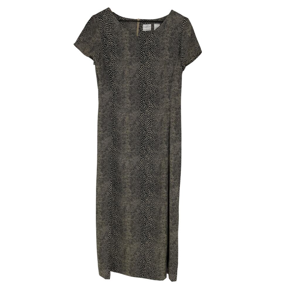 Emma James Cream Black Snakeskin Reptile Print Top 6 Minimalist Office Chic